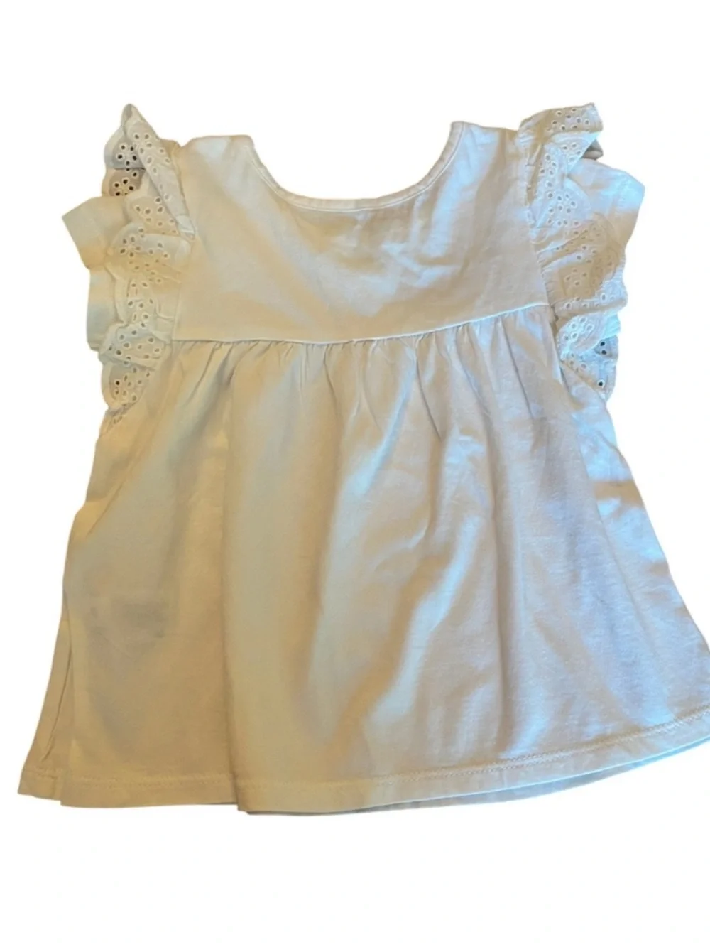 NWT Disney Gap Polka Dot Blue Leggings & Cat & Jack Cream Eyelet Sleeve Top